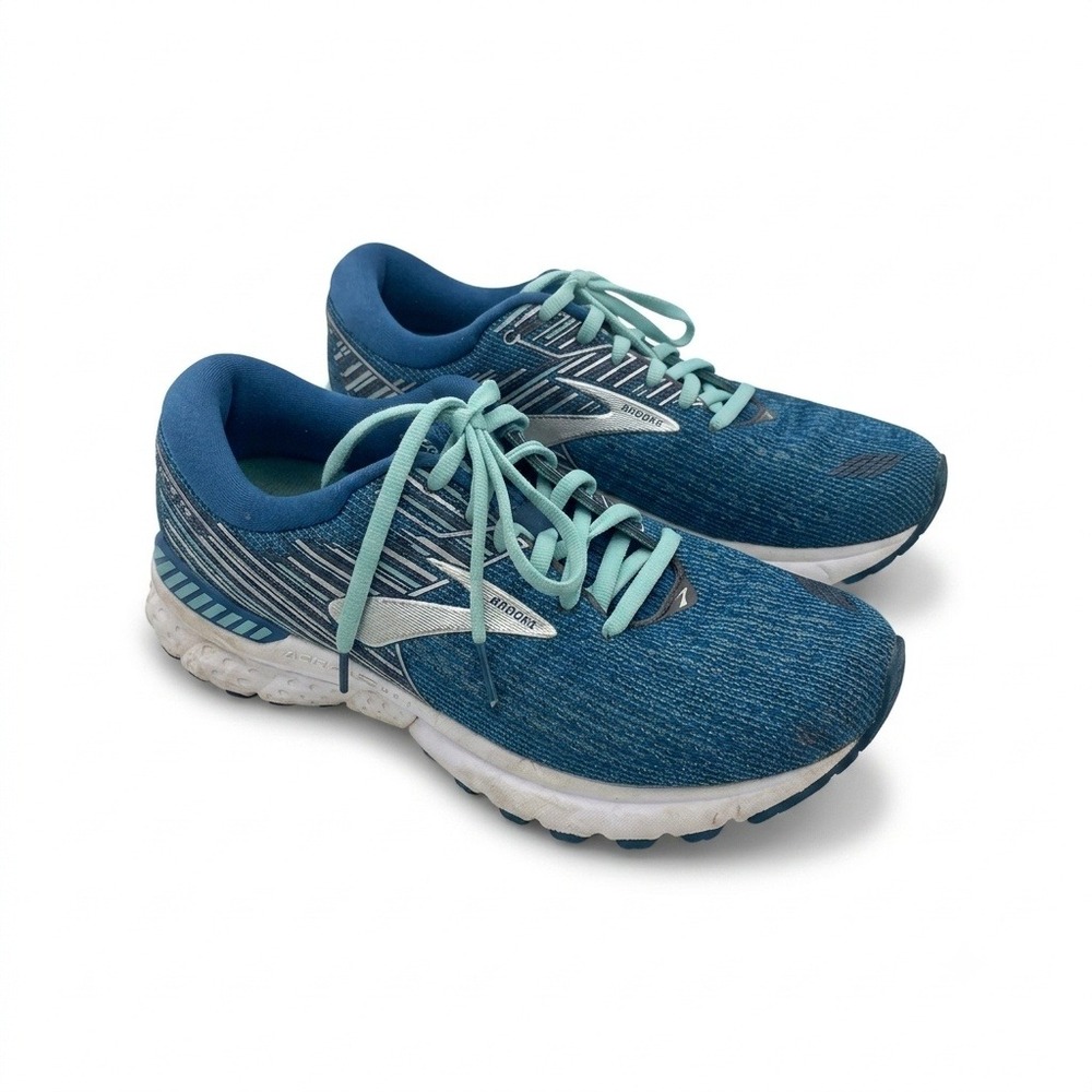 Brooks Adrenaline‎ GTS 19 Women's Running Walking Gym Shoes Teal Blue Size 9.5B